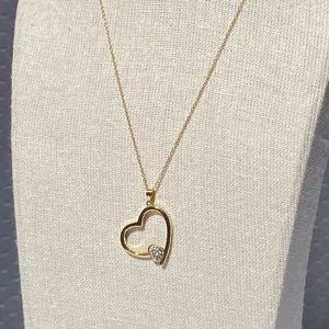 Mom Jordan Sterling Silver 925 Heart Pendant Chain Necklace 18”